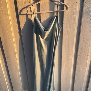 Elegant Blue Slip Dress